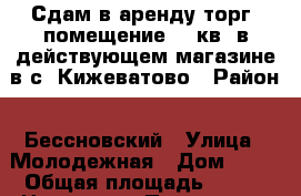 Сдам в аренду торг. помещение 80 кв. в действующем магазине в с. Кижеватово › Район ­ Бессновский › Улица ­ Молодежная › Дом ­ 69 › Общая площадь ­ 240 › Цена ­ 200 - Пензенская обл. Недвижимость » Помещения аренда   
